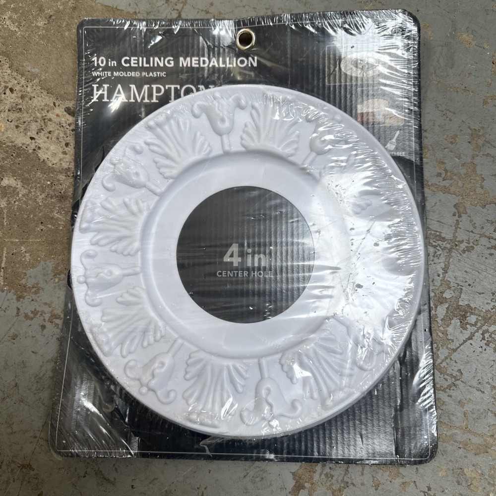 10" Ceiling Medallion white‎ Molded Plastic paintable
